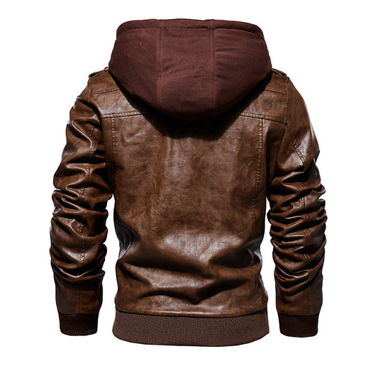 Tigris Hooded Leather Jacket