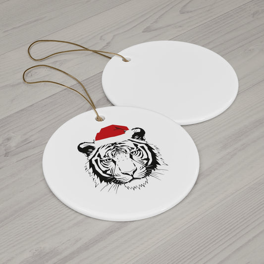 Tigris Christmas Tree Ceramic Ornament — Decorative Holiday Hanging