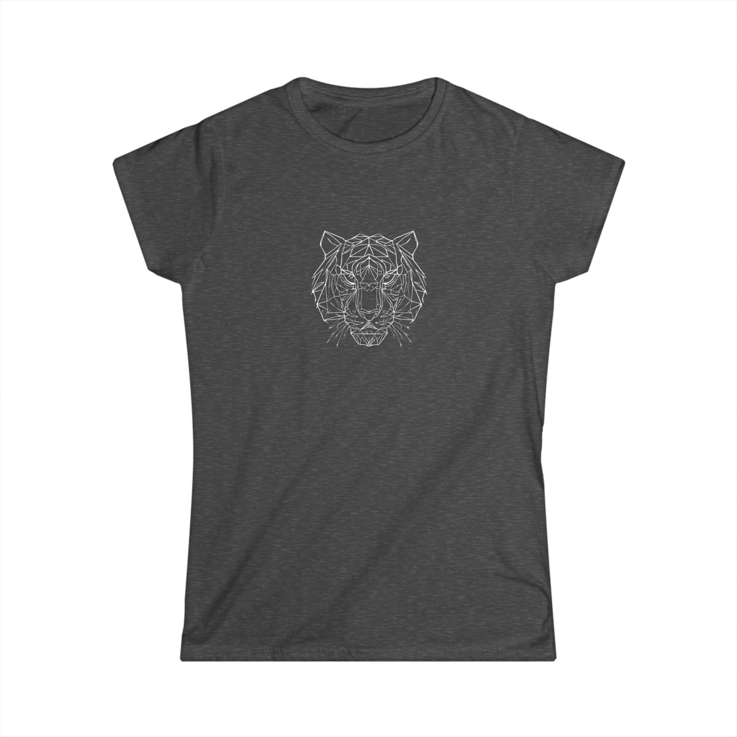 Geometric Tigris Women's Tee — Tribal-Inspired Graphic Top